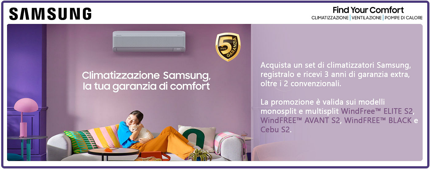 Climaway promozione garanzia 5 anni